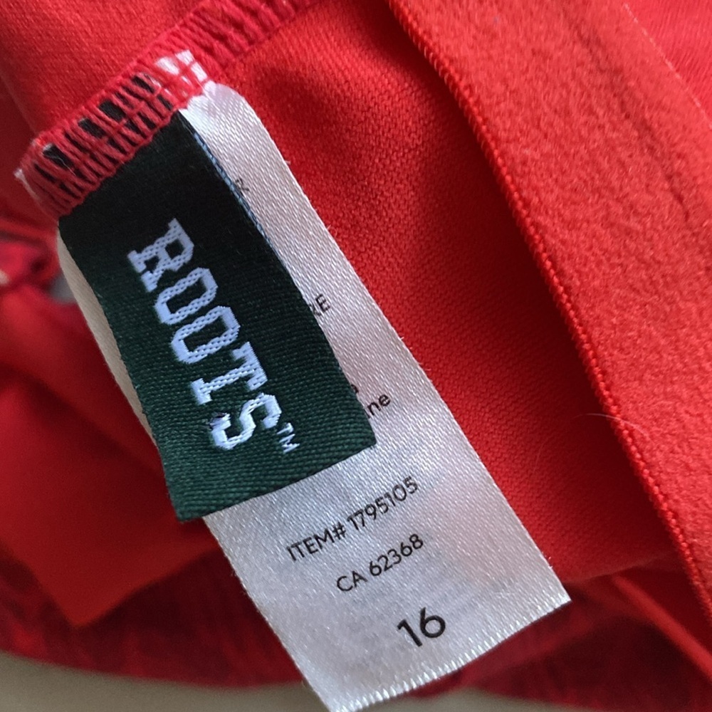 Roots Red Racerback One-Piece Swimsuit size 16 - Picture 8 of 9
